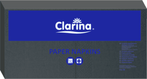 Serwetka 33/30 1/4 2w czarna